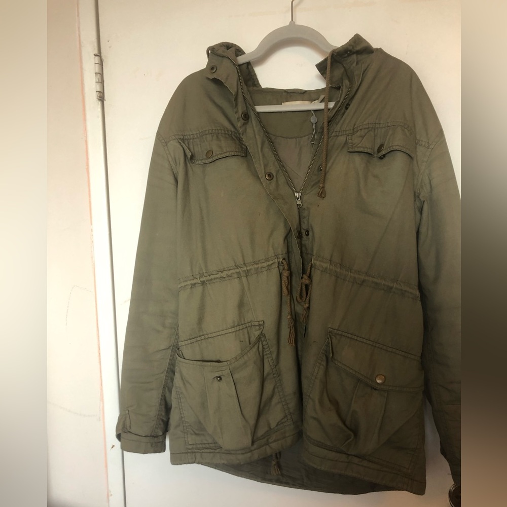 Costa Blanca Womens Army Green Coat Size Large